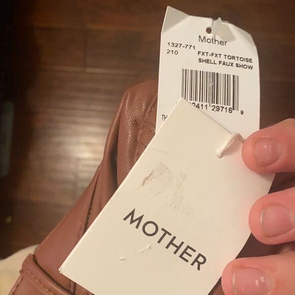 Mother The Insider Ankle Faux Leather Cropped Brown Pants Modern NWT - Picture 10 of 16